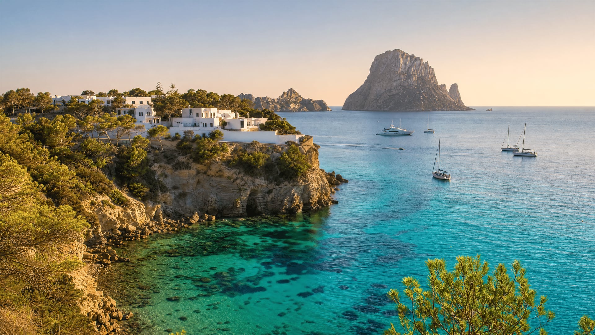 Aerial view of Ibiza
